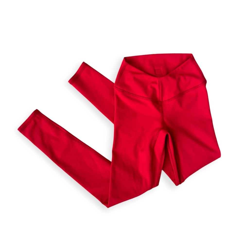 Five Dancewear Kids Red High Rise Athletic Performance Leggings Youth Large YL